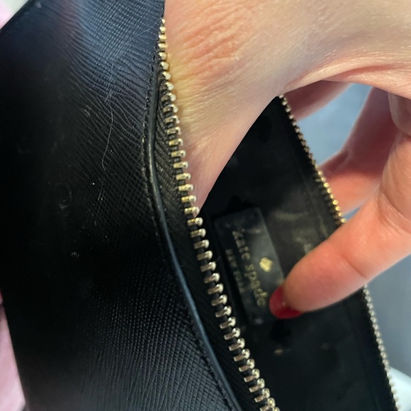 Kate Spade Black Clutch with Gold Accents - Picture 4 of 7